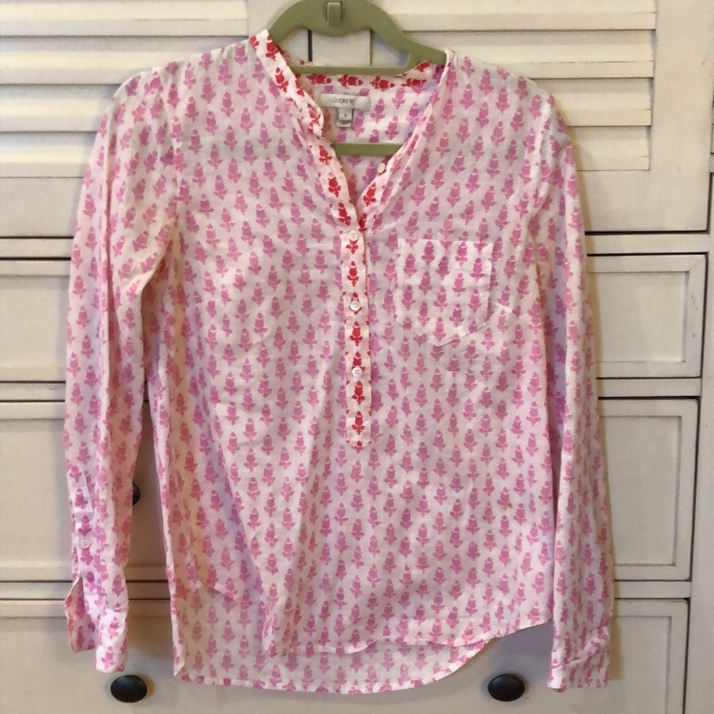 Jcrew two toned pattern top